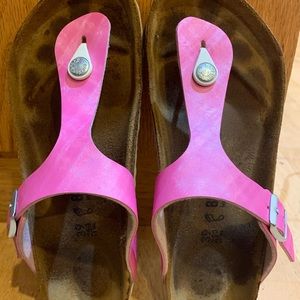 Pink Birkenstock Gizeh Sandals size 39 8